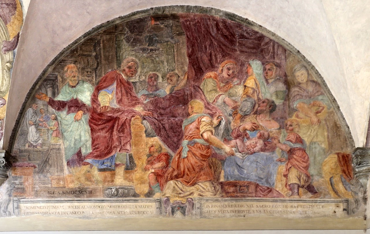 San domenico appare in sogno alla madre prima di nascere - San Marco, Firenze, Chiostro di San Domenico